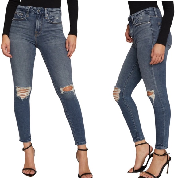 Good American Denim - Good American Good Legs High Rise Crop Jeans NWT